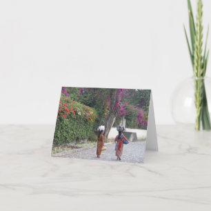 Cartão Guatemala Mulheres, Mulher, Flores, Vestido Tradic