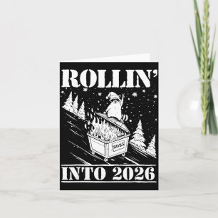 Cartão Guaxinim Rolando Para 2026 Feliz Ano Novo 2026 Div