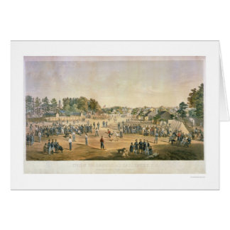Cartão Guerra civil 1863 do basebol do prisioneiro