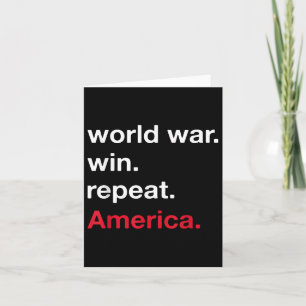 Cartão Guerra Mundial: Repito, Defensor de País Americano