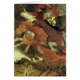 Cartão Guerra por Arnold Bocklin, Simbolismo Antigo Arte 