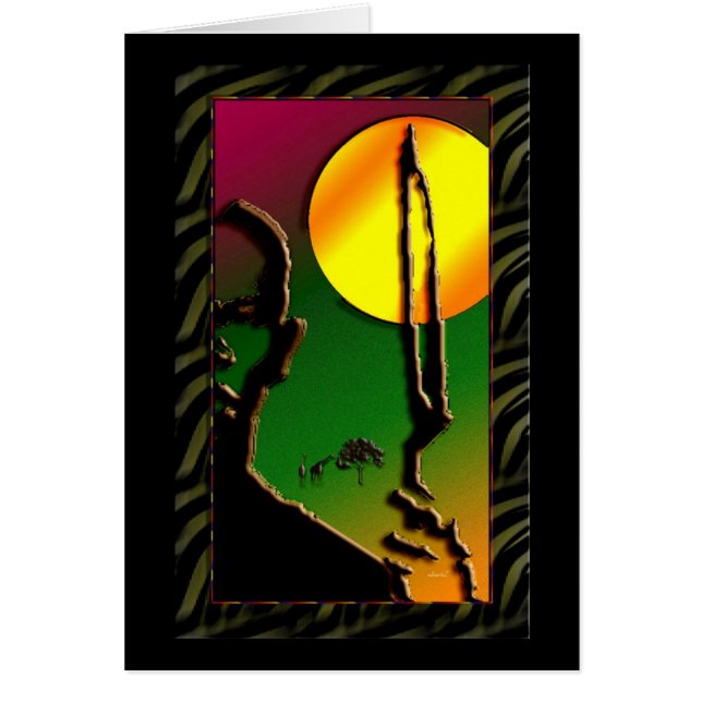 Cartão Guerreiro Africano (Frente)