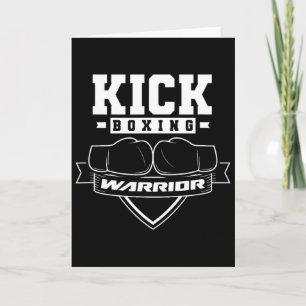 Cartão Guerreiro de Kickboxing Kickbox Kickboxer Kick Box