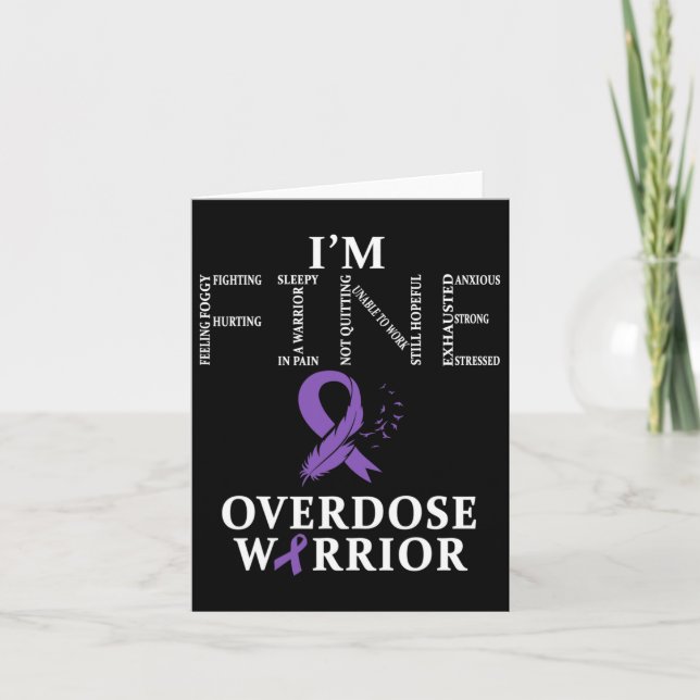 Cartão Guerreiro do Overdose Estou Bem  (Frente)