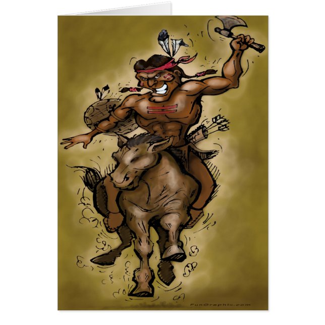 Cartão Guerreiro Indiano (Frente)