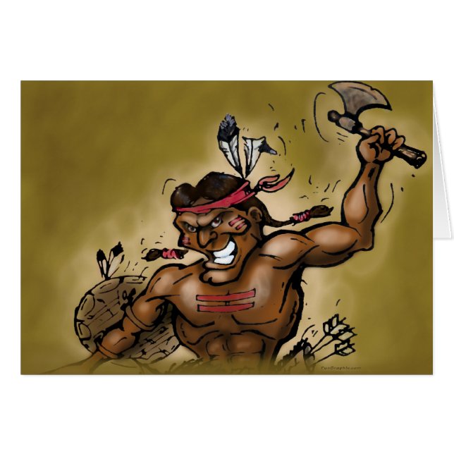 Cartão Guerreiro Indiano (Frente Horizontal)