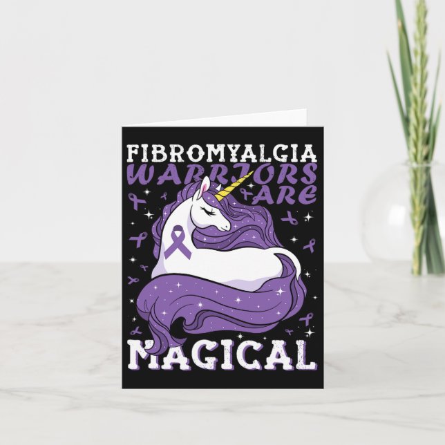 Cartão Guerreiros de Fibromialgia são Amantes de Unicórni (Frente)
