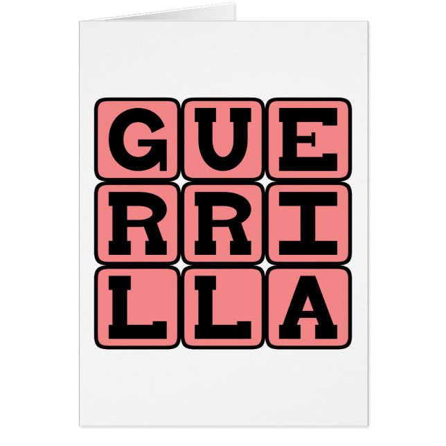 Cartão Guerrilha, Estilo de Guerra (Frente)