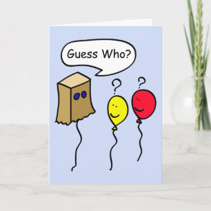 Cartão Guess Who, Balloon People Secret Pal Greeting Card