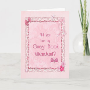 Cartão Guest book attendant