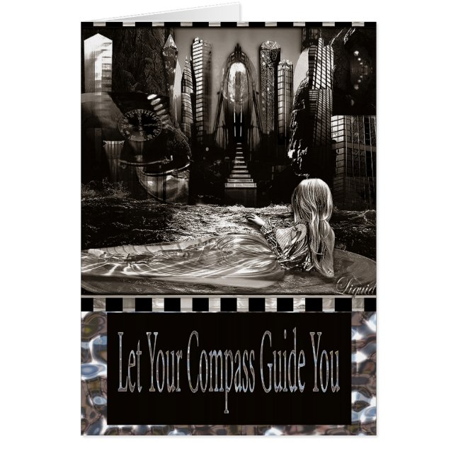 Cartão Guia de Compass Personalizável (Frente)