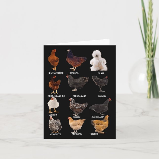 Cartão Guia de Rações de Frango Diferentes Nova Fazenda d (Frente)