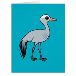 Cartão Guindaste do azul de Birdorable