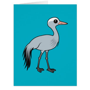 Cartão Guindaste do azul de Birdorable