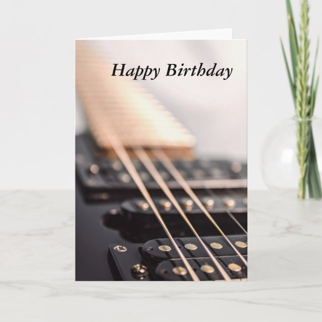 Cartão Guitar Birthday Card (Frente)