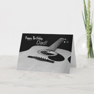 Cartão Guitar Birthday Card for Dad