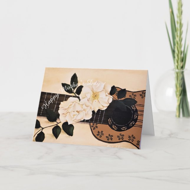 CARTÃO GUITAR DIA DE AS MÃES FELIZ (Frente)