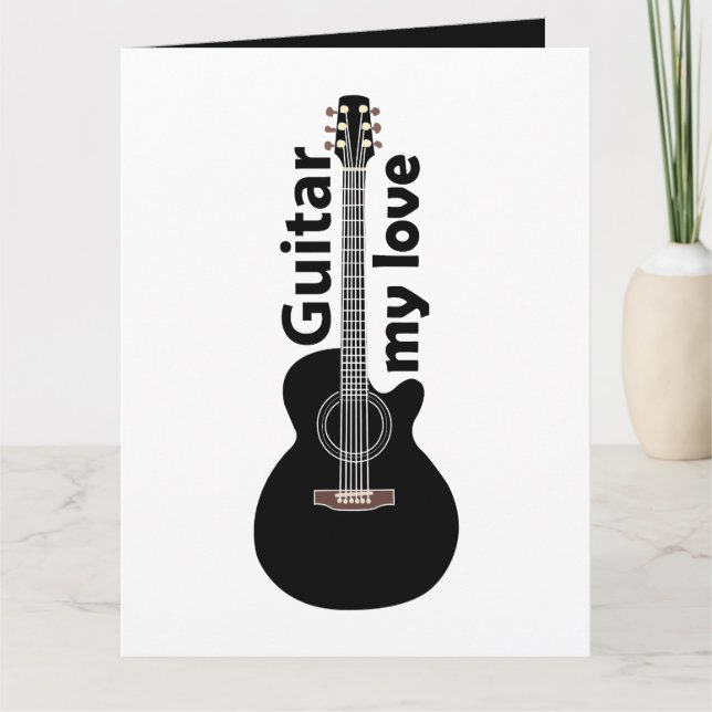 Cartão Guitar Meu Amor Guitar (Frente)
