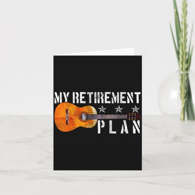 Cartão Guitar Retirement Plan - Funny Gift For Retired Gu (Frente)