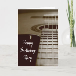 Cartão Guitar Themed Birthday