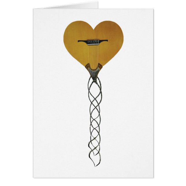 Cartão Guitarra do coração (Frente)