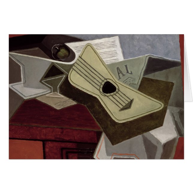 Cartão Guitarra e Jornal, 1925 (Frente Horizontal)