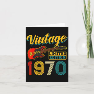 Cartão Guitarra Edição Limitada Vintage 1970 Ano de Nasci