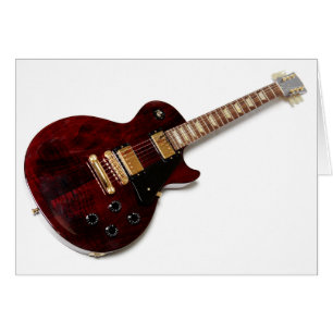 Cartão Guitarra elétrica do vintage