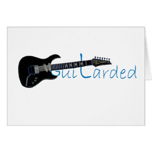 Cartão Guitarra elétrica preta de Guitarded