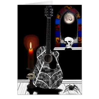 Cartão Guitarra gótico