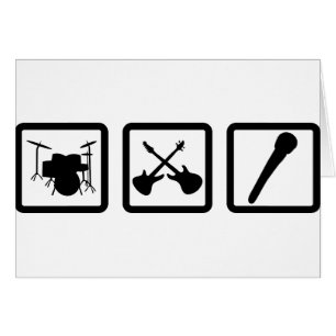 Cartão guitarra mic do cilindro da engrenagem da banda