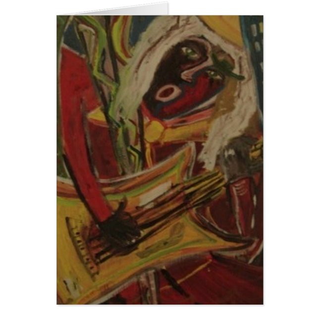 Cartão Guitarrista Abstrato II (Frente)