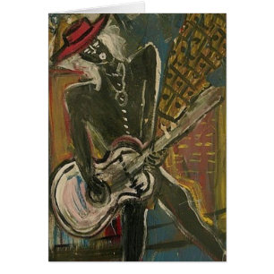 Cartão Guitarrista Abstrato V