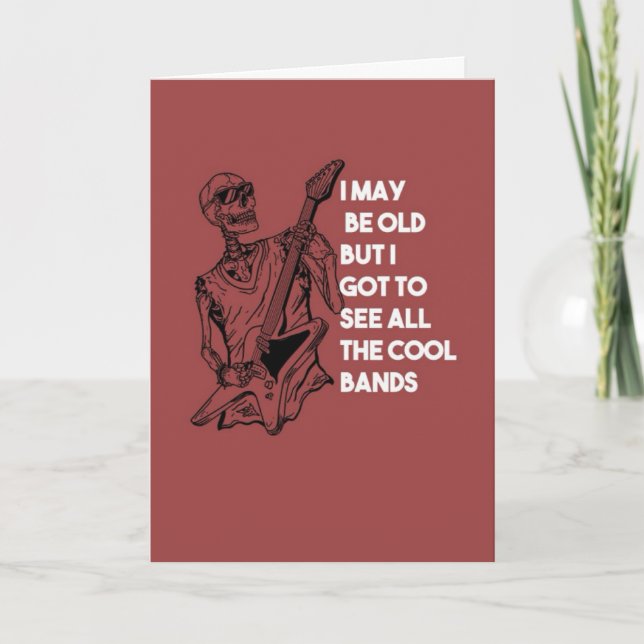 Cartão Guitarrista da banda de Rock And Roll Heavy Metal (Frente)