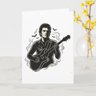 Cartão Guitarrista de Halloween