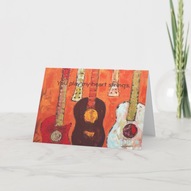Cartão guitars, You play my heart strings. card (Frente)