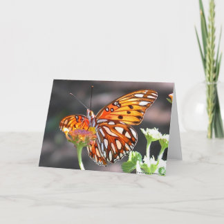 Cartão Gulf Fritillary Butterfly Greeting Card