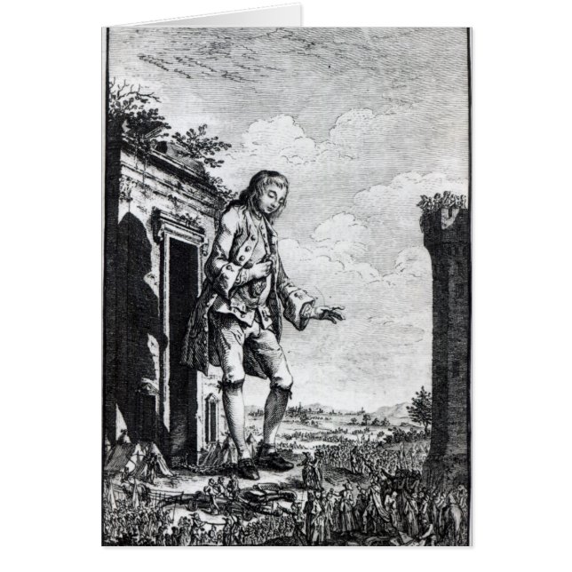 Cartão Gulliver entre os Lilliputians (Frente)