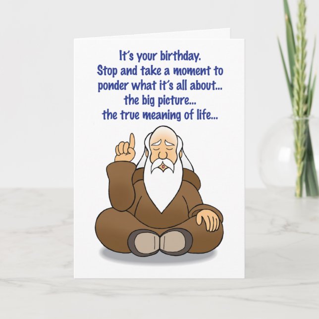 Cartão Guru Humorous Birthday Card (Frente)