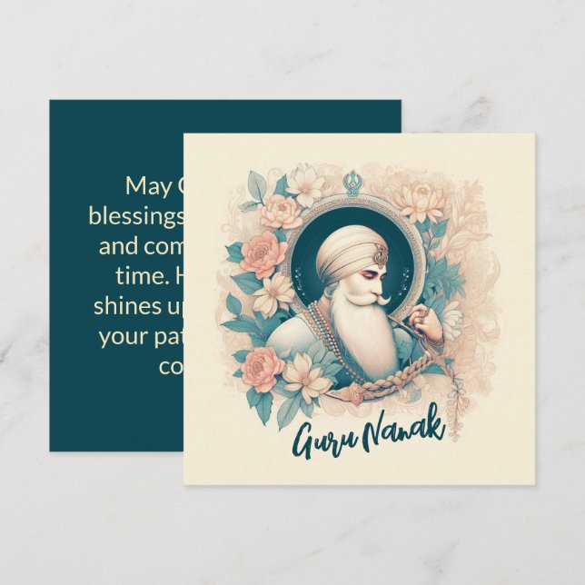 Cartão Guru Nanak Benessings (Frente/Verso)