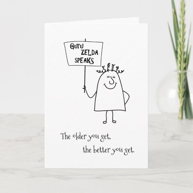 Cartão Guru Zelda adiciona o nome-idade "Bunch of Birthda (Frente)