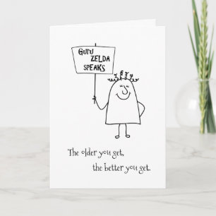 Cartão Guru Zelda adiciona o nome-idade "Bunch of Birthda