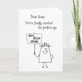 Cartão Guru Zelda adiciona um nome Engraçado Citação Aniv