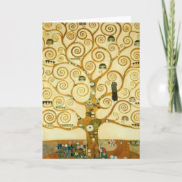 Cartão Gustav Klimt A Árvore Da Vida Vintage Art Nouveau