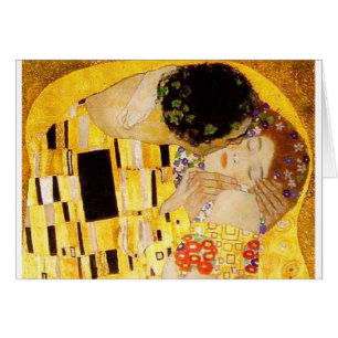 Cartão Gustav Klimt A Pintura Clássica Beija