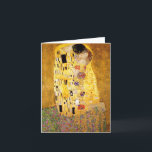 Cartão Gustav Klimt A Placa De Nota Do Beijo<br><div class="desc">Gustav Klimt O cartão de nota Beijo. pintura com óleo de trabalho de arte na canvas entre 1907 e 1908. O Beijo é a pintura mais conhecida de Gustav Klimt, uma bela obra que representa a altura do seu período de ouro. Um presente perfeito para amantes do simbolismo austríaco, Gustav...</div>