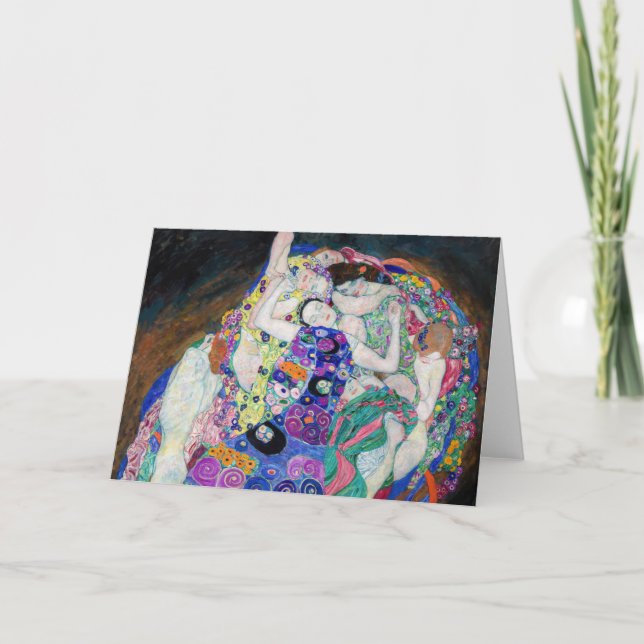 Cartão Gustav Klimt - A Virgem (Frente)