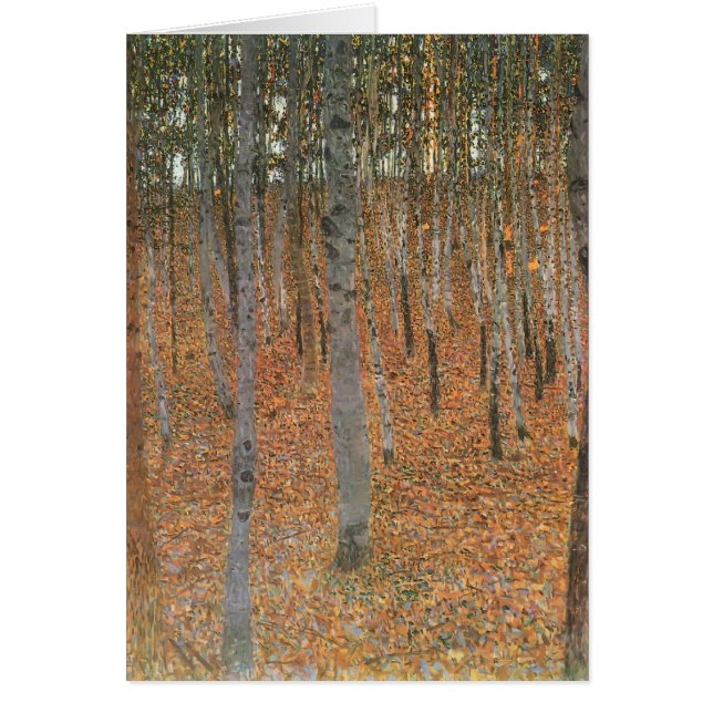 Cartão Gustav Klimt- Beech Grove I (Frente)
