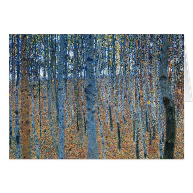 Cartão Gustav Klimt Beech Tree Grove (Frente Horizontal)