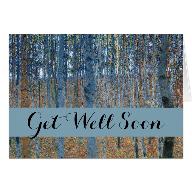 Cartão Gustav Klimt Beech Tree Grove (Frente Horizontal)